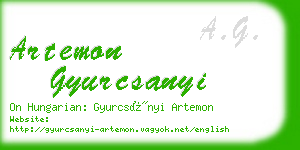 artemon gyurcsanyi business card